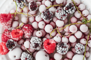 Frozen cherries, raspberries and black currants
